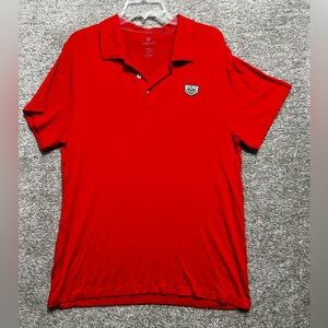 Voxx Life Men’s Red Short Sleeve Voxx Polo Shirt Rayon Blend Size Large